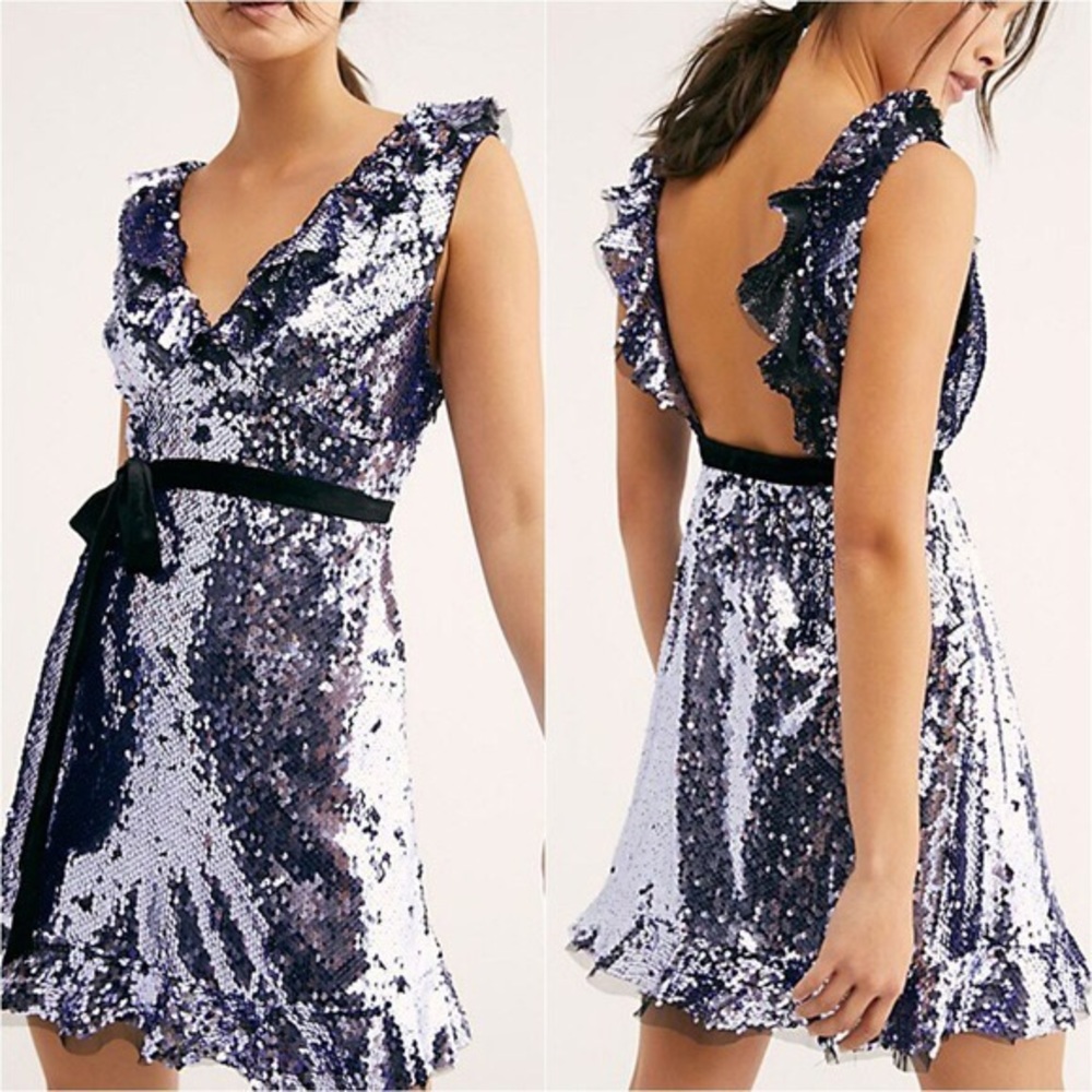 NWT free people Sequin Siren mini dress size 0